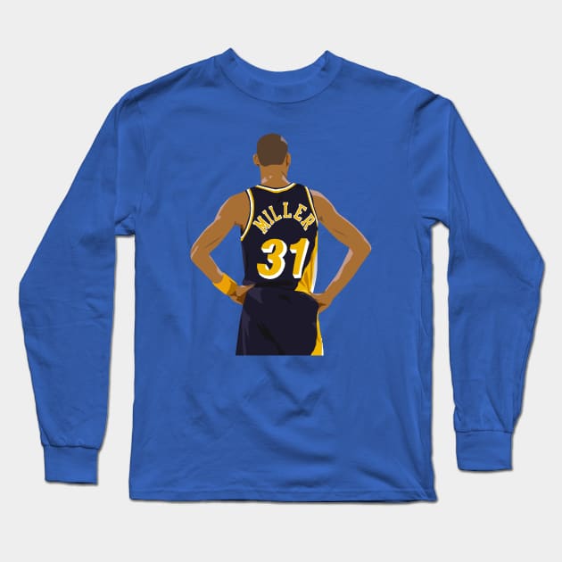 Reggie Miller Back-To Long Sleeve T-Shirt by rattraptees